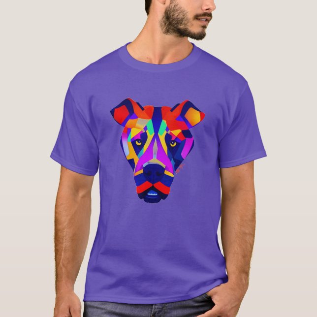T-shirt pourpre homme Alexander's Dog (Devant)