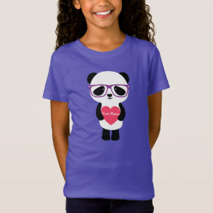 T-Shirt Pourpre mignon de panda