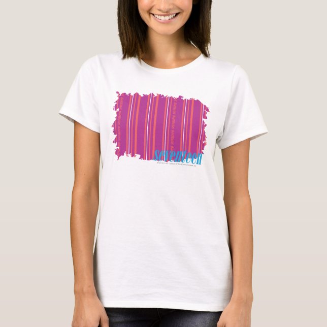 T-shirt Pourpre mince 2 de rayures (Devant)