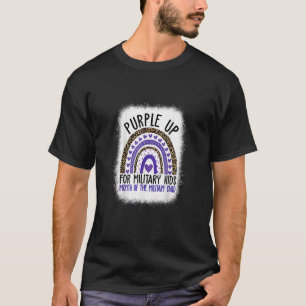 T-shirt Pourpre Pour Le Mois Cool Militaire De L'Armée