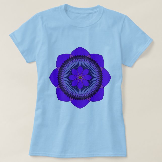 T-shirt Pourpre tripartite Lotus de 80 pétales (Design devant)