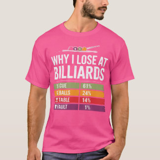 T-shirt Pourquoi Je Perds À Billard Pool Player Billiard F
