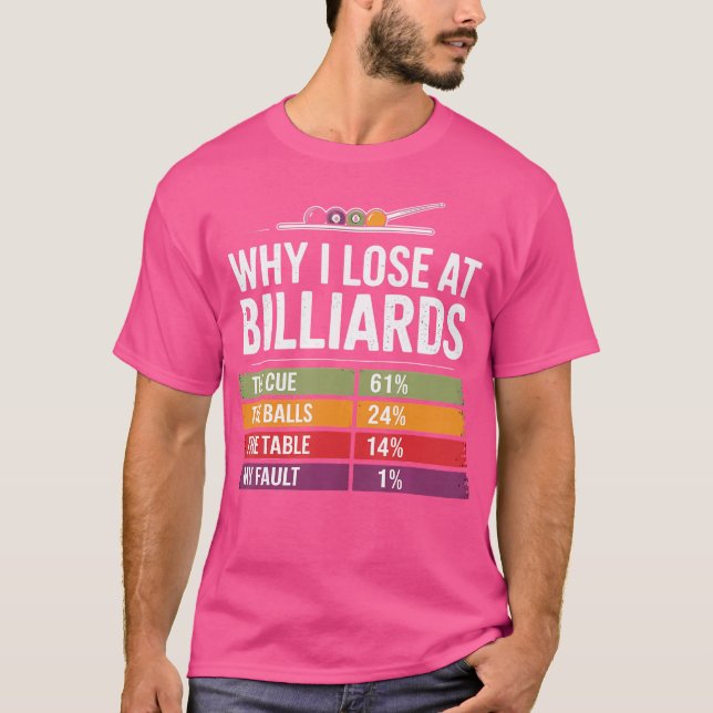 T-shirt Pourquoi Je Perds À Billard Pool Player Billiard F (Devant)