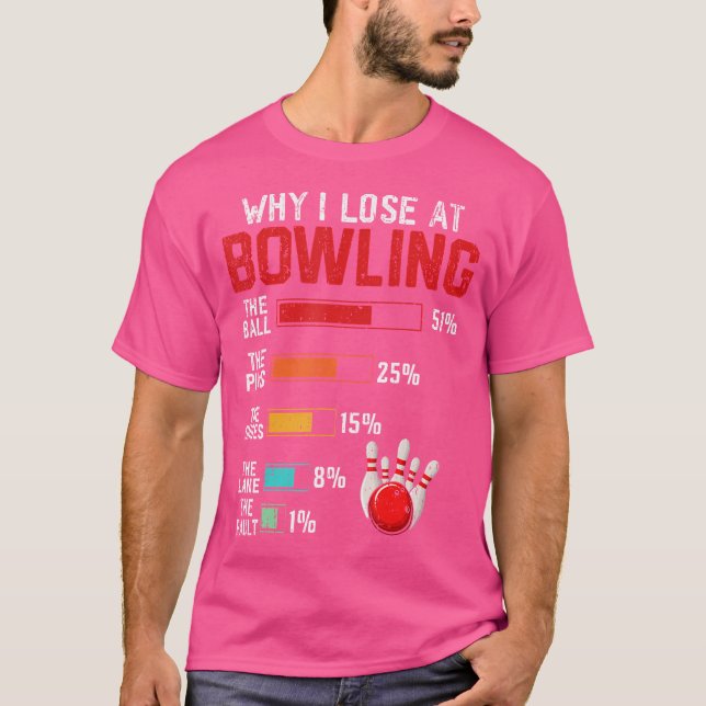 T-shirt Pourquoi Je Perds À Bowling Funny Bowler Player Po (Devant)