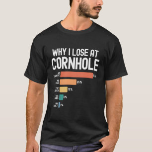 T-shirt Pourquoi je perds à Cornhole