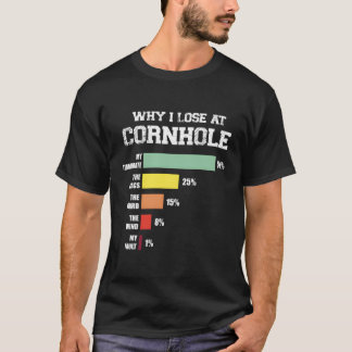 T-shirt Pourquoi je perds à Cornhole