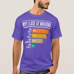 T-shirt Pourquoi Je Perds À Mahjong Funny Mah Jongg