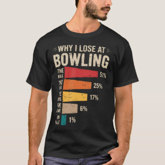 T-shirt Pourquoi je perds au bowling Humour de quilleur dr