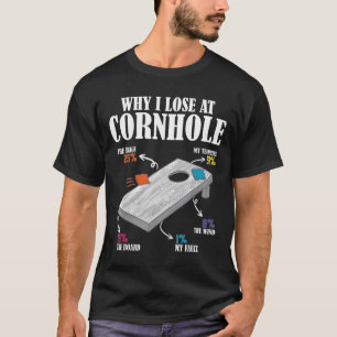 T-shirt Pourquoi je perds au Cornhole