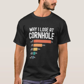 T-shirt Pourquoi je perds au Cornhole