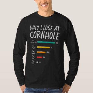 T-shirt Pourquoi je perds au Cornhole Mon coéquipier 51 Le
