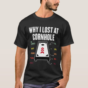 T-shirt Pourquoi je perds chez Cornhole Player