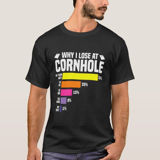 T-shirt Pourquoi je perds chez Cornhole Player (Devant)