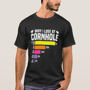 T-shirt Pourquoi je perds chez Cornhole Player