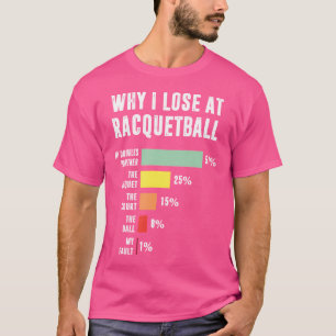T-shirt Pourquoi je perds chez Racquetball Funny Racquetba