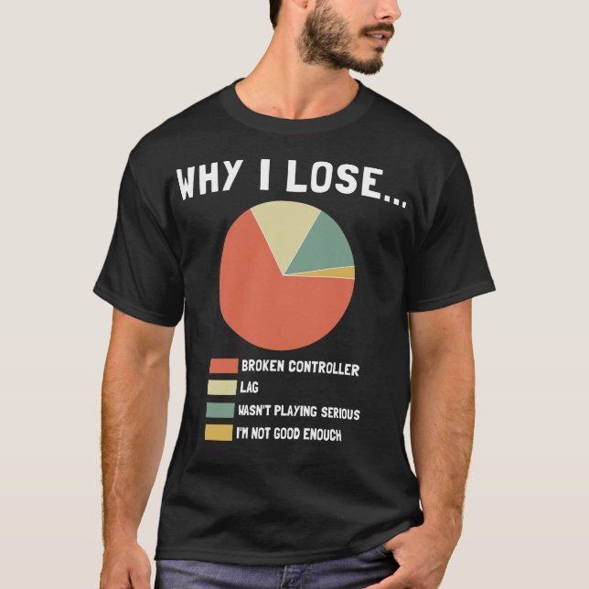 T-shirt Pourquoi je perds des jeux vidéo amusants (Devant)