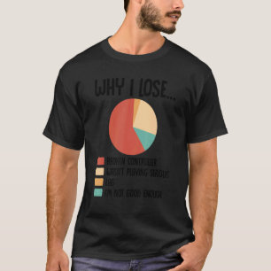 T-shirt Pourquoi je perds des raisons Joueur de jeu vidéo