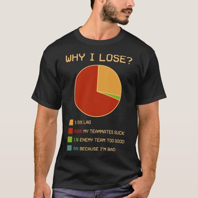 T-shirt Pourquoi je perds un cadeau amusant pour les jeux  (Devant)
