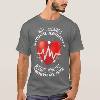 T-shirt pourquoi je suis devenu assistant médical parce qu