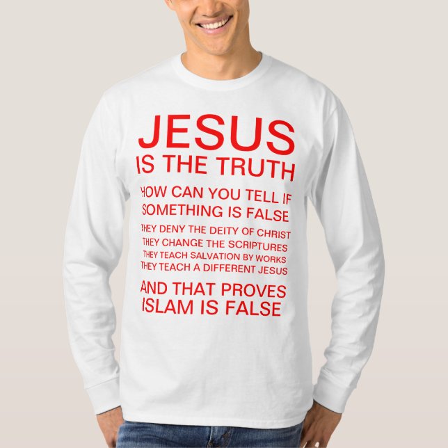 T-shirt Pourquoi Jésus est mort (Devant)