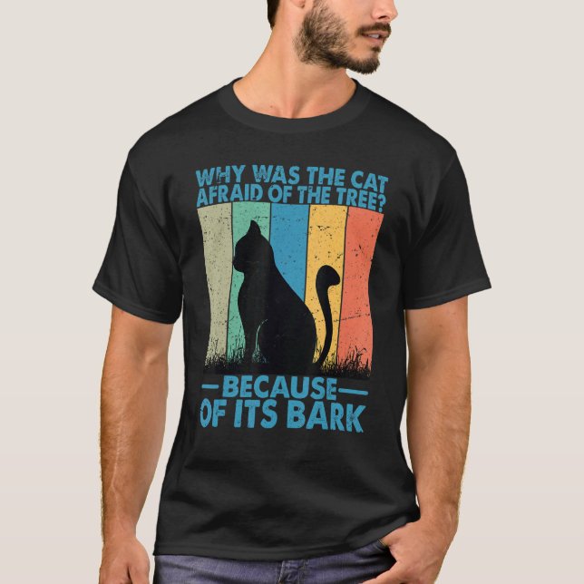 T-shirt Pourquoi le chat avait-il peur de l'arbre 2 (Devant)