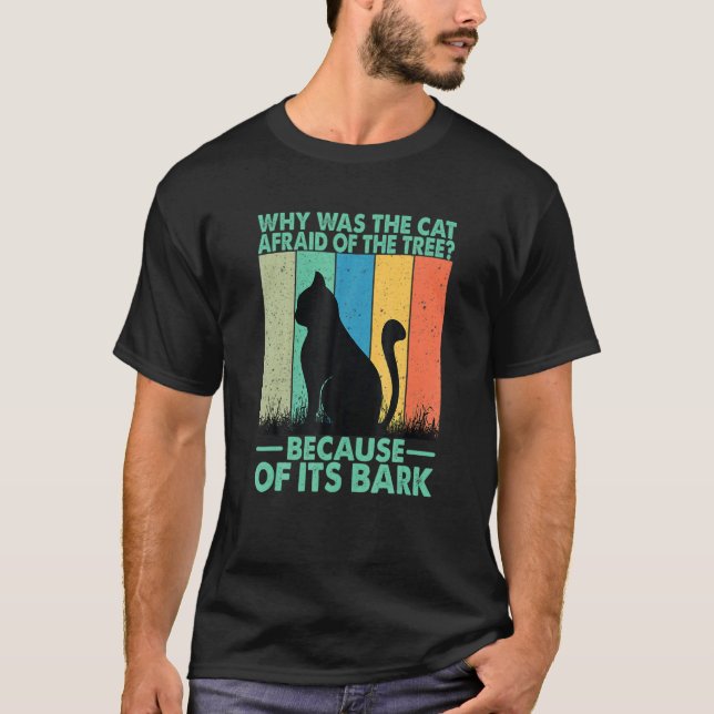 T-shirt Pourquoi le chat était-il effrayé par He Ree (Devant)