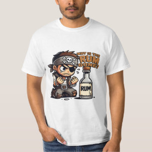 T-shirt Pourquoi le rhum est-il parti ?