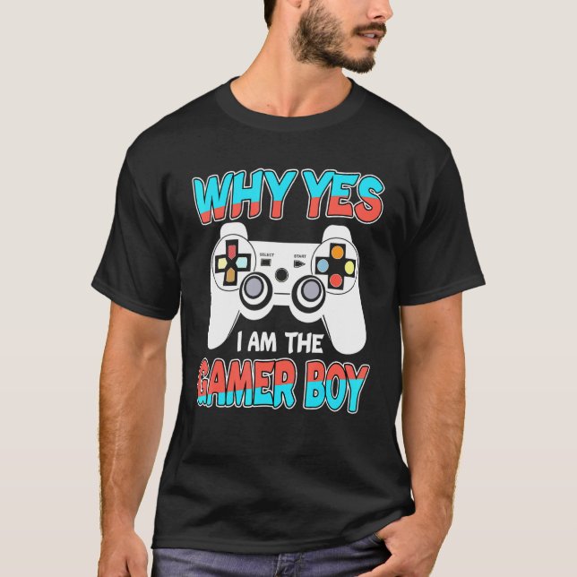 T-shirt Pourquoi Oui Je Suis Gamer Boy Women Console Video (Devant)