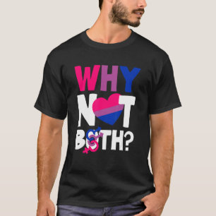 T-shirt Pourquoi pas les deux Bi Pride drapeau Bisexual
