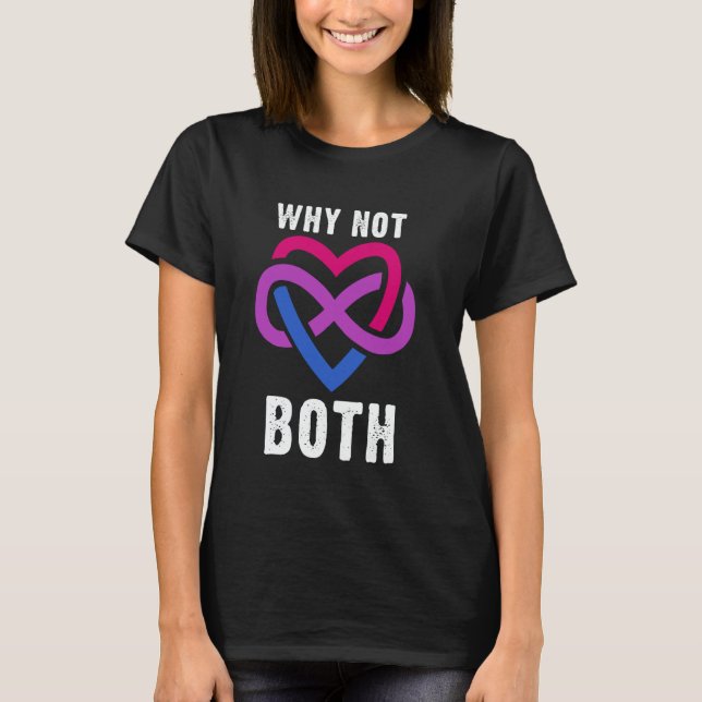 T-shirt Pourquoi pas les deux Polyamory Infinity Heart Bi  (Devant)
