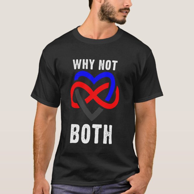 T-shirt Pourquoi pas les deux Polyamory Infinity Heart Pri (Devant)
