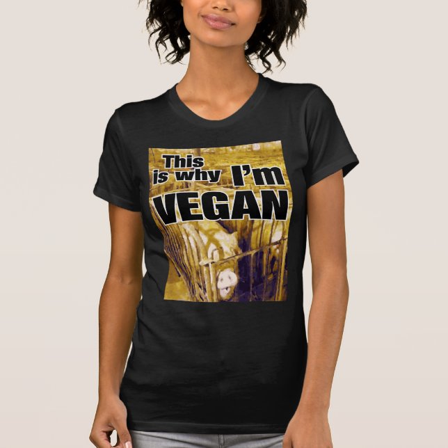 T-shirt Pourquoi végétalien (femmes) (Devant)