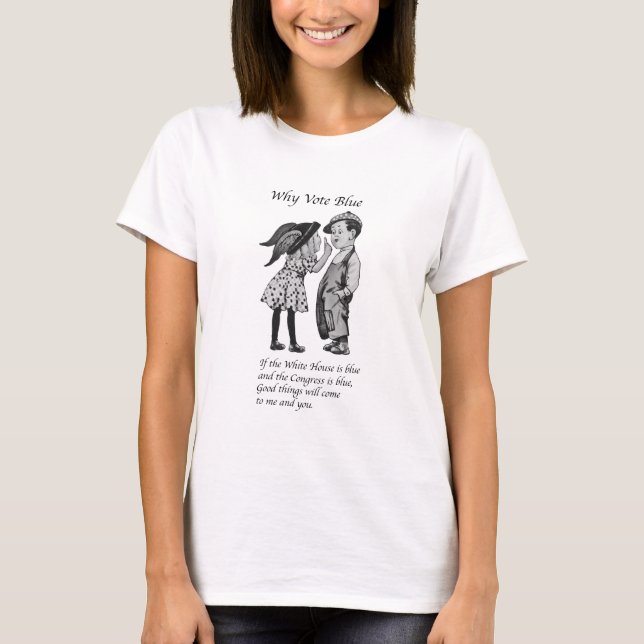 T-shirt Pourquoi voter Totally Blue en 2028 (Devant)