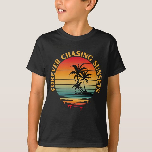 T-Shirt POURSUITE ÉTERNELLE DES COUCHERS DE SOLEIL (Devant)