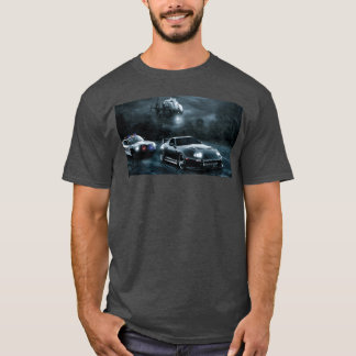 T-shirt Poursuite nocturne avec voiture de sport rétro