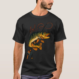 T-shirt Poursuivant de fesses de flétan. Création drôle de