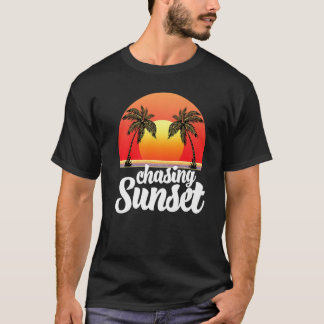 T-shirt Poursuivant les couchers de soleil Plage Femmes C