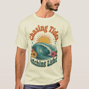 T-shirt Poursuivre les marées et capter la lumière Design 
