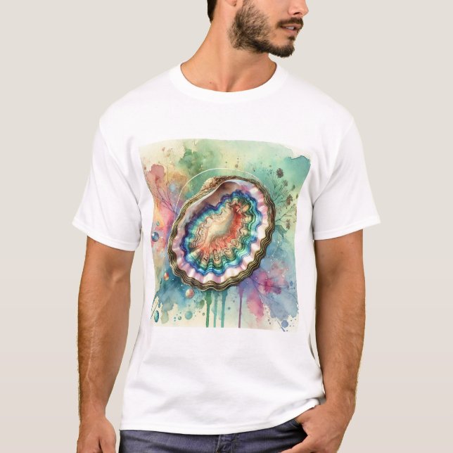 T-shirt Pourtales abalone 170724AREF126 - Watercolor (Devant)