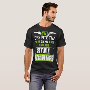 T-shirt Pourtant en dépit du regard sur mon visage