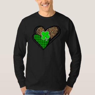 T-shirt Pousse de buffle vert du coeur léopard de Saint Pa