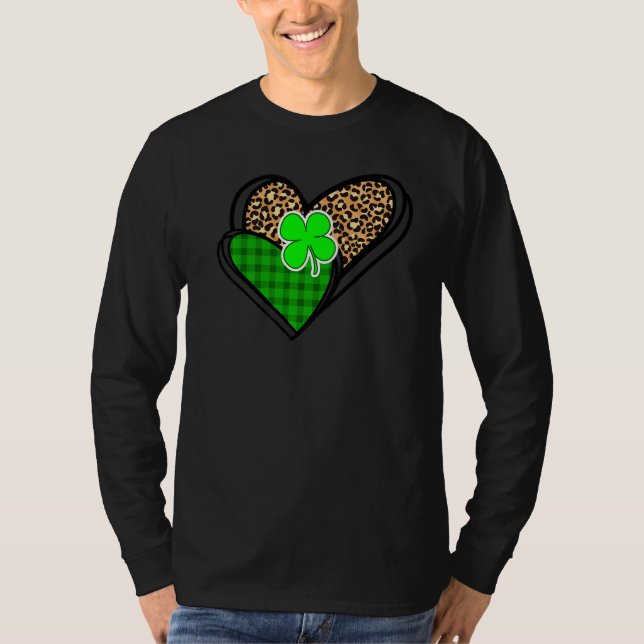 T-shirt Pousse de buffle vert du coeur léopard de Saint Pa (Devant)