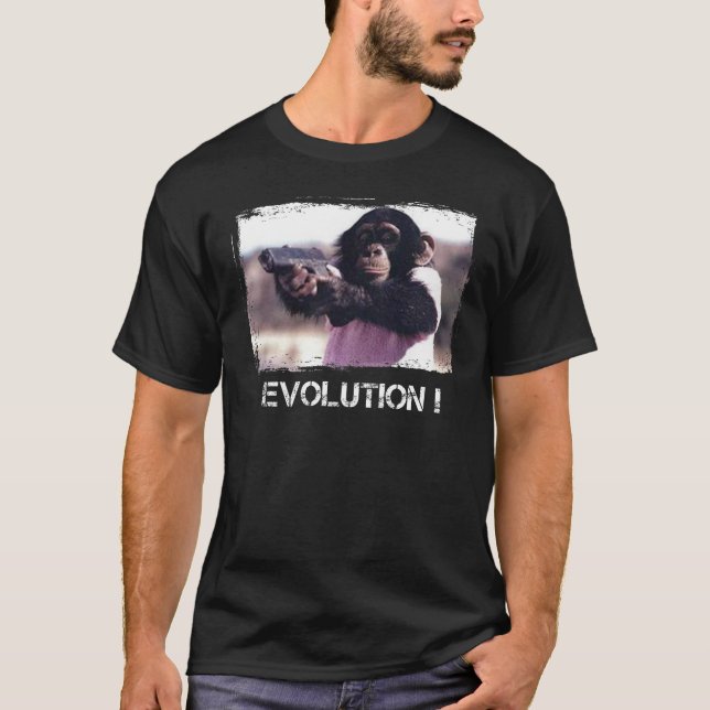 T-shirt pousse d'évolution de singe (Devant)