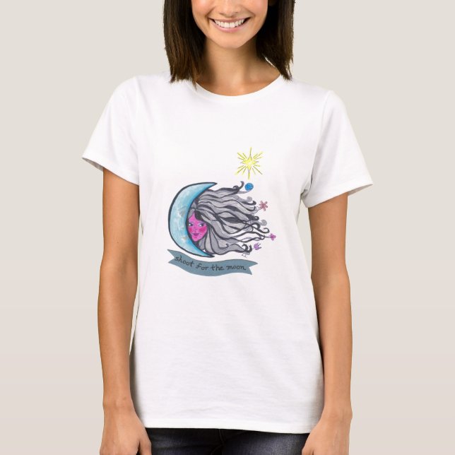 T-shirt Pousse pour la lune (Devant)