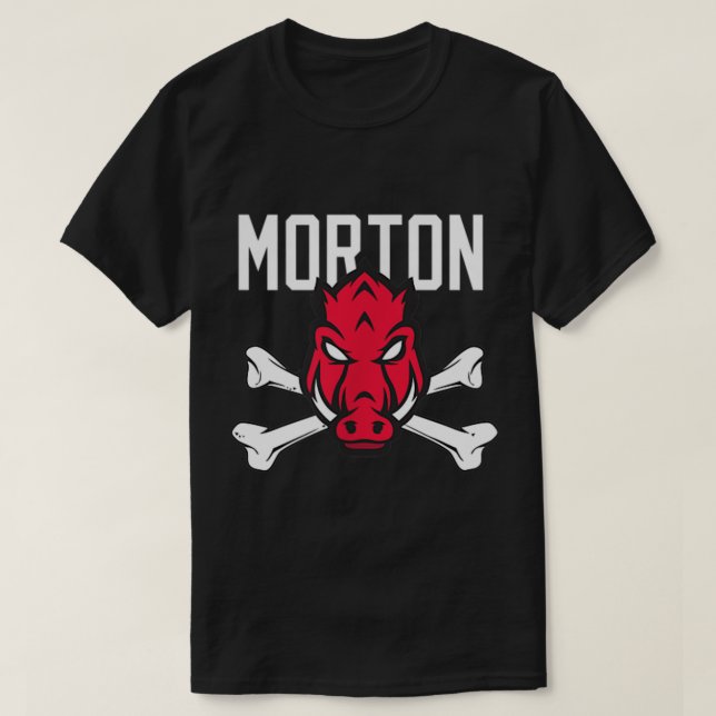 T-shirt Pousser Hogs Morton High Football Potaches Crossbo (Design devant)