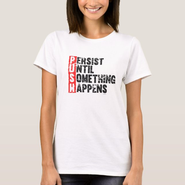 T-shirt POUSSEZ le regard vintage (Devant)