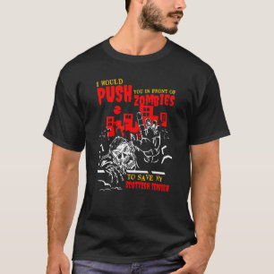 T-shirt Poussez-vous dans des zombies pour sauver Scottish
