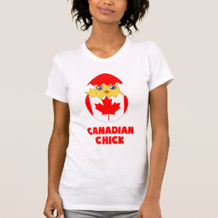 T-shirt Poussin canadien, une fille du Canada
