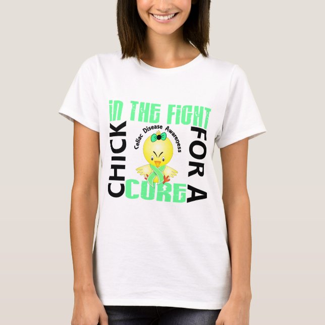 T-shirt Poussin dans la maladie coeliaque de combat (Devant)