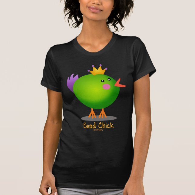 T-shirt Poussin de perle - vert (Devant)